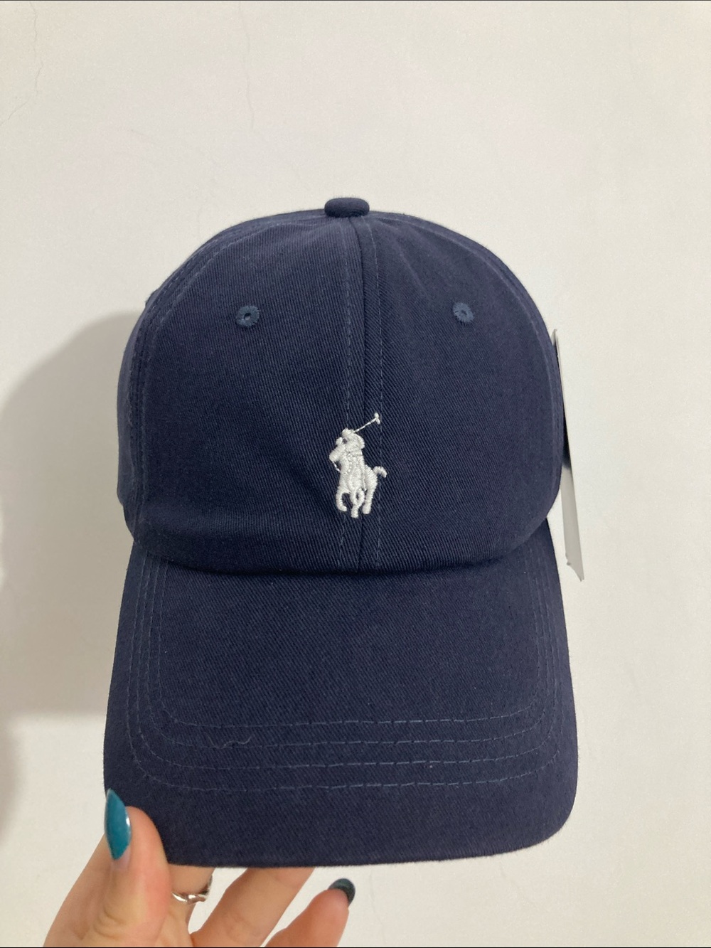 Ralph Lauren Navy with White Polo Pony Cap